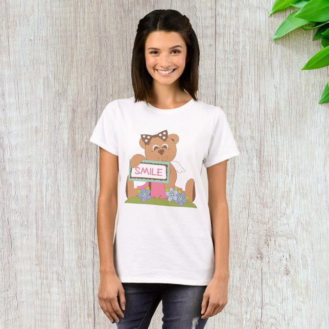 Camiseta Oso de peluche con Rótulo de sonrisa de arrastre (Subido por el creador)