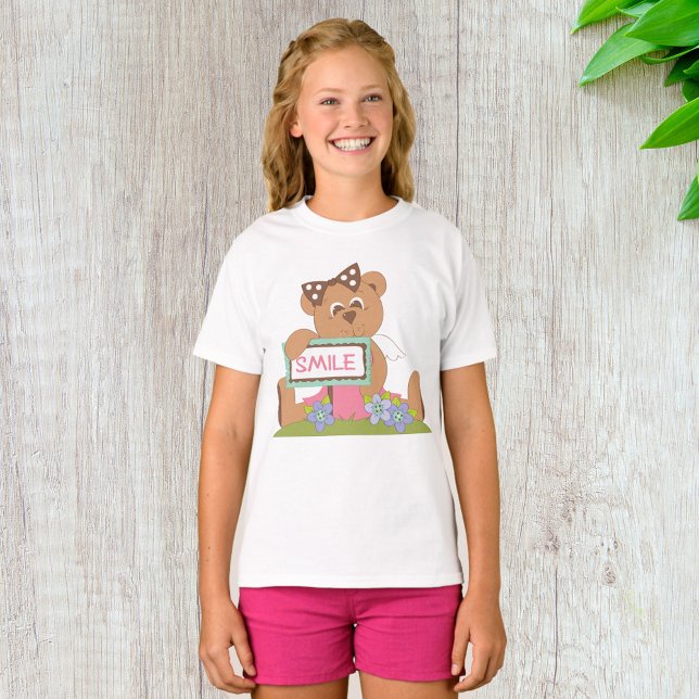 Camiseta Oso de peluche con Rótulo de sonrisa de arrastre (Subido por el creador)