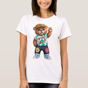 Camiseta Oso de peluche con traje tranquilo casual 1