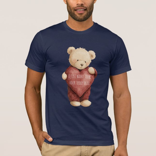 Camiseta Oso de peluche corazón rojo (Anverso)