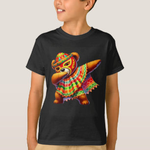 Camiseta Oso de peluche Dabbing Lucha Libre Cinco De Mayo M