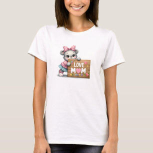 Camiseta Oso de peluche de ilustracion con signo cardíaco M