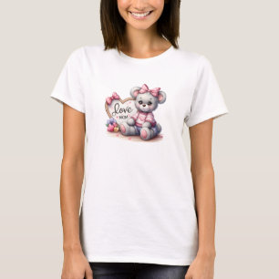 Camiseta Oso de peluche de ilustracion con signo cardíaco M