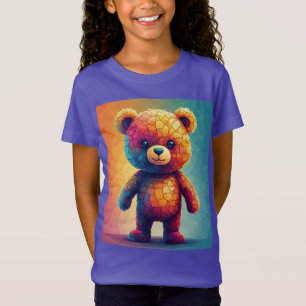 Camiseta Oso de peluche de mosaico colorido