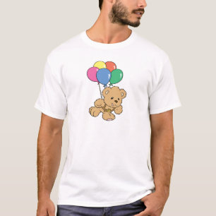 Camiseta Oso de peluche de ramo de globos de cumpleaños