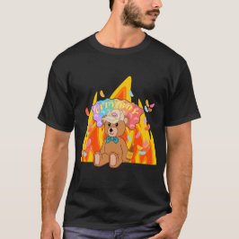 Camiseta Oso de peluche de verano Mikitiez vino tinto fuego