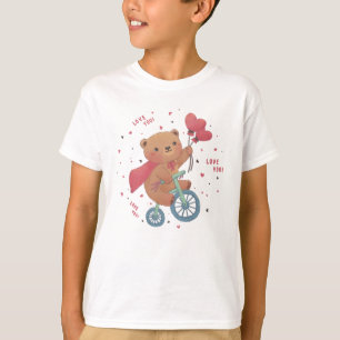 Camiseta Oso de peluche en bicicleta: ¡Te amo!