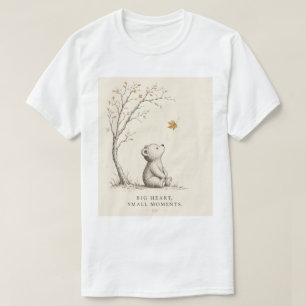 Camiseta Oso de peluche estética linda Hojas de otoño Minim