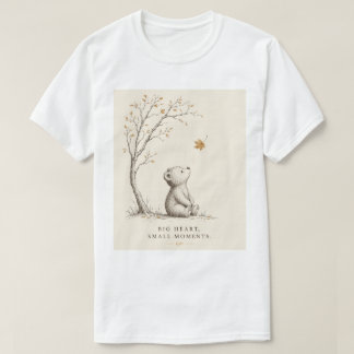 Camiseta Oso de peluche estética linda Hojas de otoño Minim