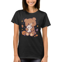 Oso de peluche Kawaii de Halloween con fantasma y