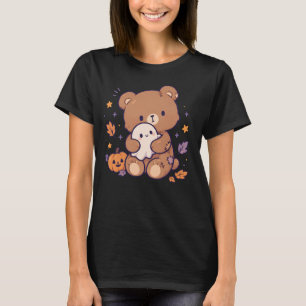 Camiseta Oso de peluche Kawaii de Halloween con fantasma y 