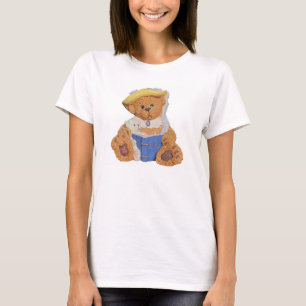 Camiseta Oso de peluche leyendo la biblia para bebé
