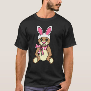 Camiseta Oso de peluche lindo de los oídos del conejito de