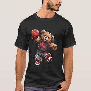 Camiseta Oso de peluche lindo jugando al baloncesto Deporte