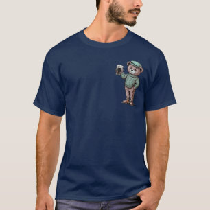 Camiseta Oso de peluche lindo sosteniendo cerveza