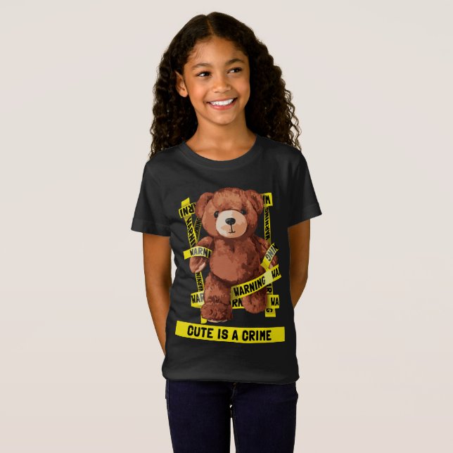 Camiseta Oso de peluche luchador contra el crimen adorable (Anverso completo)