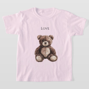 Camiseta Oso de peluche marrón chocolate lindo