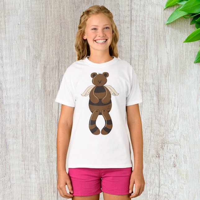 Camiseta Oso de peluche marrón con alas de ángel (Subido por el creador)