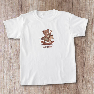 Camiseta Oso de peluche montando un caballo rocoso