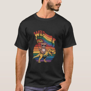 Camiseta Oso de peluche montando un dinosaurio con una band