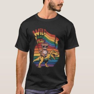 Camiseta Oso de peluche montando un dinosaurio con una band