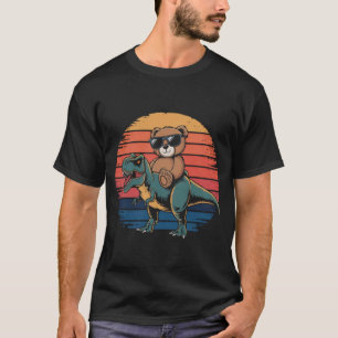 Camiseta Oso de peluche montando una cosecha de dinosaurios