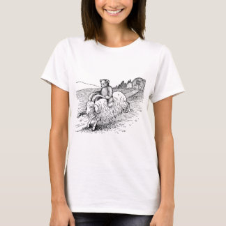 Camiseta Oso de peluche que monta una cabra