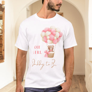 Camiseta Oso de peluche rosa Oh chica Globo Papá a ser