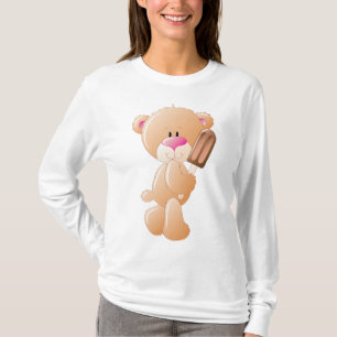 Camiseta Oso de peluche sosteniendo una paleta de helado de