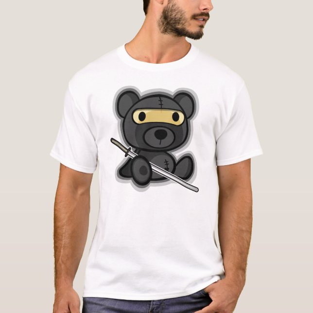 Camiseta Oso de peluche valiente lindo del guerrero del (Anverso)