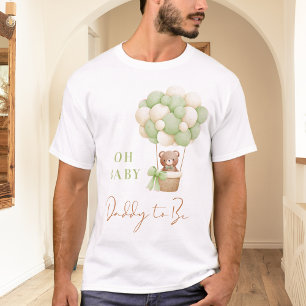 Camiseta Oso de peluche verde neutral Oh bebé Papá futuro