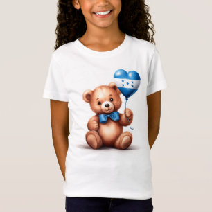Camiseta oso de peluche y globo con la bandera hondureña.
