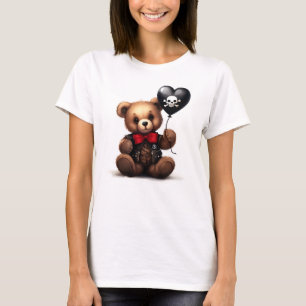 Camiseta oso de peluche y globo con la bandera pirata.