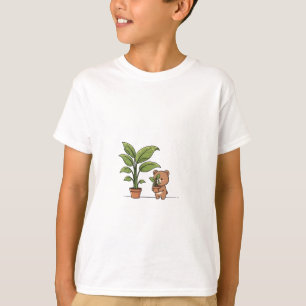 Camiseta Oso de planta en maceta para niños