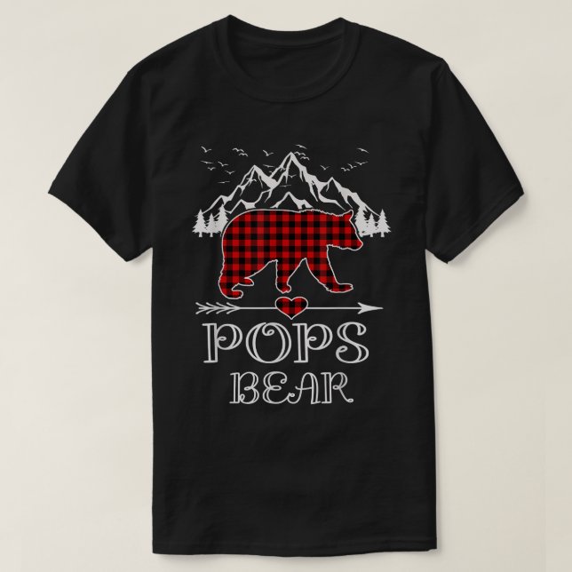 Camiseta Oso De Pops, Oveja De Búfalo Rojo  (Diseño del anverso)
