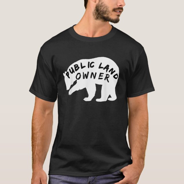Camiseta OSO de propietario de terrenos públicos para acamp (Anverso)