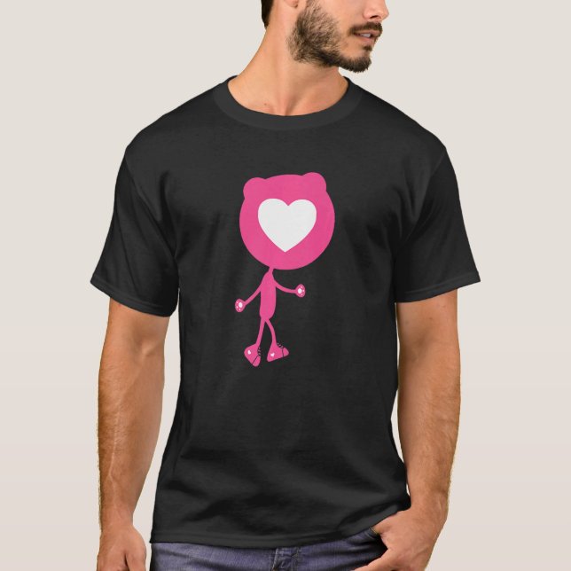 Camiseta Oso De Suavidad Con Cabeza De Corazón Y Zapatos De (Anverso)