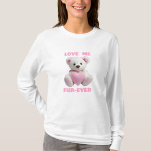 Camiseta Oso de Teddy Abrazando un regalo de El día de San