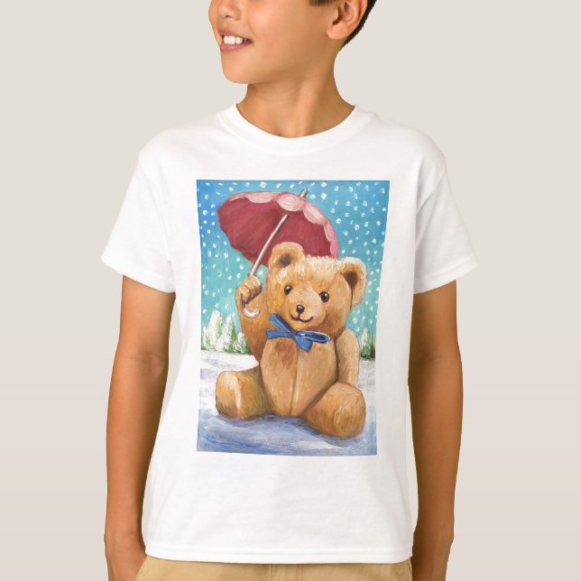 Camiseta Oso de Teddy con Navidades de Parasol (Anverso)