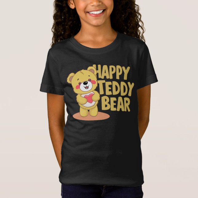 Camiseta Oso De Teddy Feliz Con Un Corazón (Anverso)