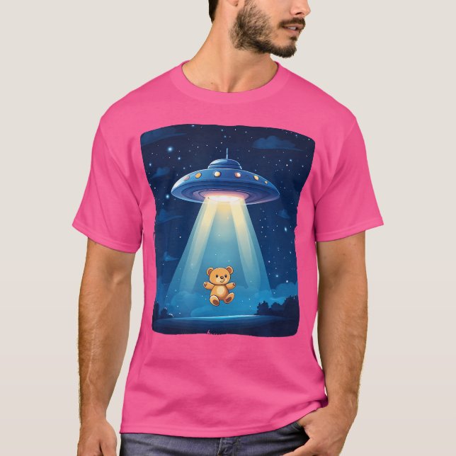 Camiseta Oso De Teddy Secuestrado Por La Ufo Para Un Cu Int (Anverso)