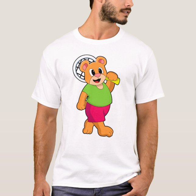Camiseta Oso de tenis con raqueta de tenis (Anverso)