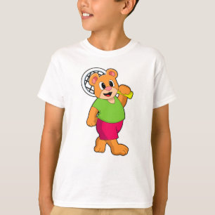 Camiseta Oso de tenis con raqueta de tenis