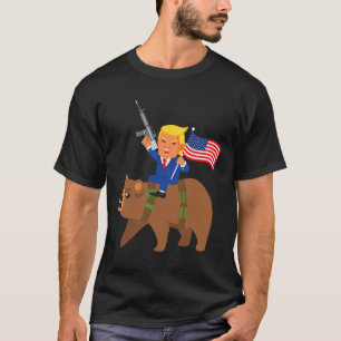 Camiseta Oso de Trump Pistola Merica Elección Donald Republ