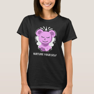 Camiseta Oso De Yoga Lindo Meditación Atención Plena Cuida