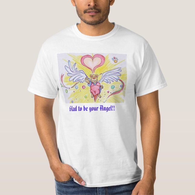 Camiseta Oso del ángel: Hombre-T-camisa (Anverso)