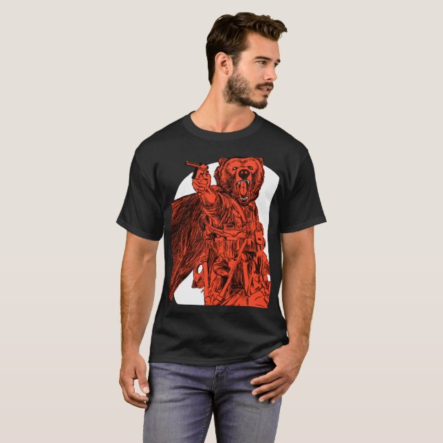 Camiseta Oso del campo de batalla (Anverso completo)