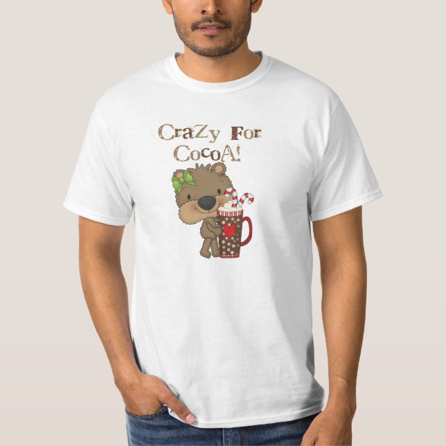 Camiseta Oso del chica loco para el cacao (Anverso)