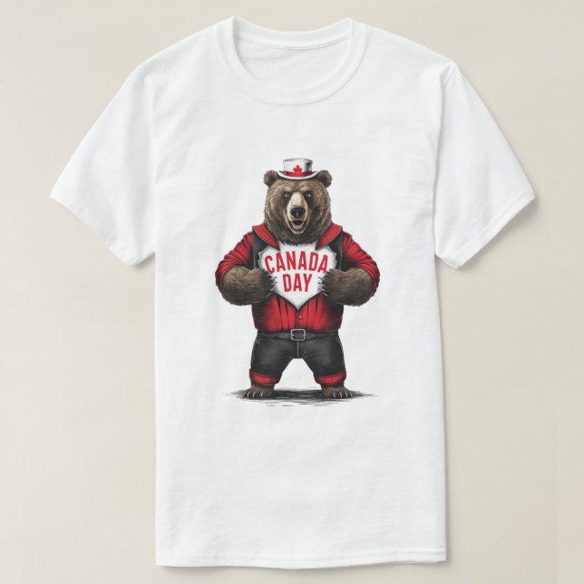 Camiseta Oso del Día de Canadá (Diseño del anverso)