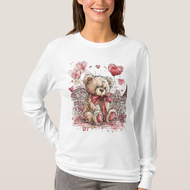 Camiseta Oso del Día de San Valentín  (Anverso)